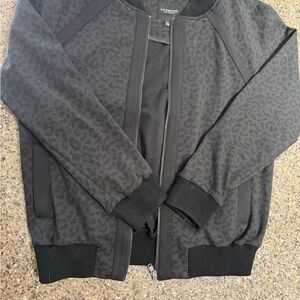 Liverpool Black Leopard-Print Bomber Jacket